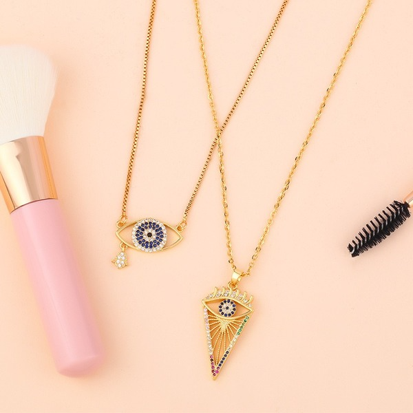 Bulk Jewelry Wholesale color zircon necklace  JDC-as012 Wholesale factory from China YIWU China