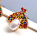 Wholesale color zircon Pearl Earrings JDC-ES-SK062 Earrings 深刻 Wholesale Jewelry JoyasDeChina Joyas De China