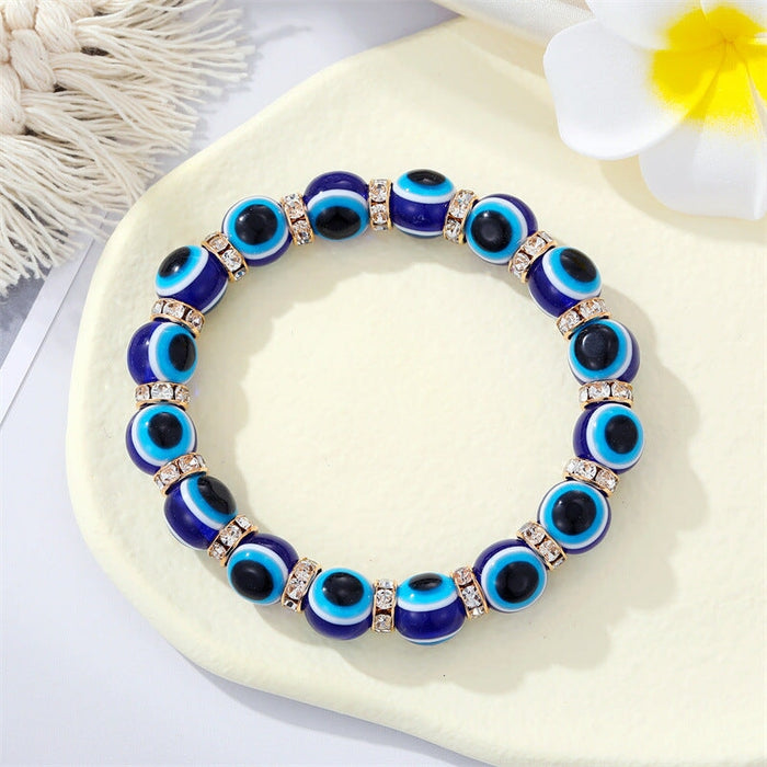 Wholesale Colored Acrylic Bead Resin Devil's Eye Bracelet MOQ≥6 JDC-BT-Juej001 Bracelet 觉际 Wholesale Jewelry JoyasDeChina Joyas De China