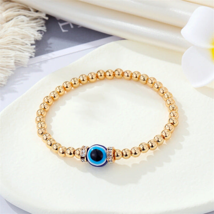 Wholesale Colored Acrylic Bead Resin Devil's Eye Bracelet MOQ≥6 JDC-BT-Juej001 Bracelet 觉际 gold Wholesale Jewelry JoyasDeChina Joyas De China