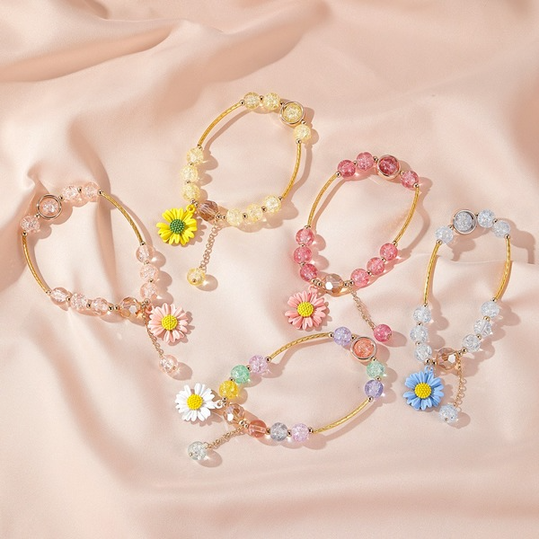 Bulk Jewelry Wholesale colored alloy glass pop bead bracelet JDC-BT-D488 Wholesale factory from China YIWU China