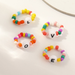 Bulk Jewelry Wholesale colored beaded ring JDC-RS-e083 Wholesale factory from China YIWU China