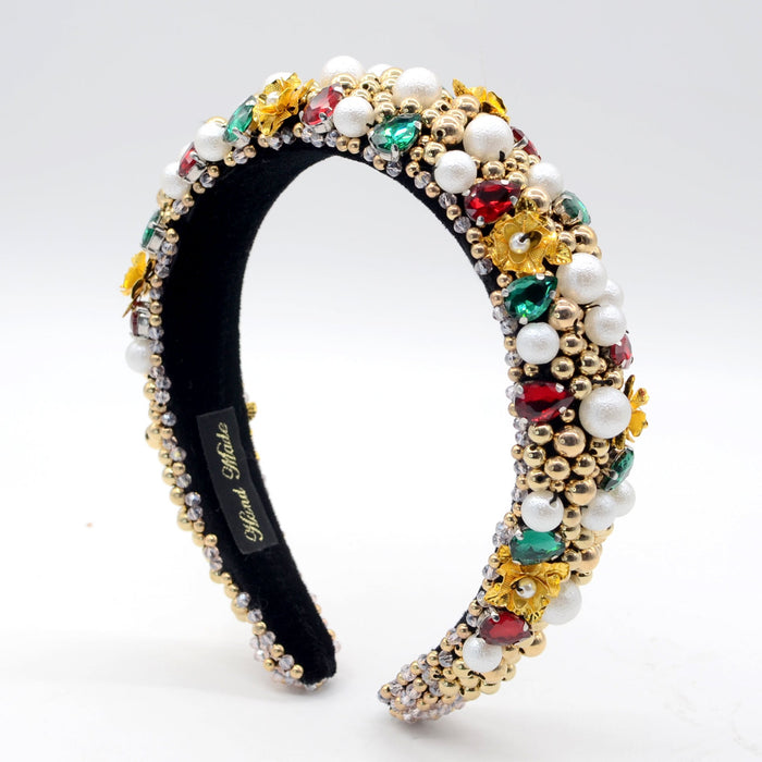 Wholesale Colored Boho Style Crystal Headband JDC-HD-Yangq003 Headband 艳茜 gold color Wholesale Jewelry JoyasDeChina Joyas De China
