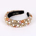Wholesale Colored Boho Style Crystal Headband JDC-HD-Yangq003 Headband 艳茜 golden Wholesale Jewelry JoyasDeChina Joyas De China