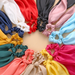 Bulk Jewelry Wholesale colored cloth knotted ribbon satin large intestine circle ponytail tied hair JDC-HS-F301 Wholesale factory from China YIWU China