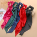 Bulk Jewelry Wholesale colored cloth knotted ribbon satin large intestine circle ponytail tied hair JDC-HS-F301 Wholesale factory from China YIWU China