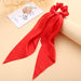 Bulk Jewelry Wholesale colored cloth knotted ribbon satin large intestine circle ponytail tied hair JDC-HS-F301 Wholesale factory from China YIWU China