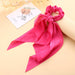 Bulk Jewelry Wholesale colored cloth knotted ribbon satin large intestine circle ponytail tied hair JDC-HS-F301 Wholesale factory from China YIWU China