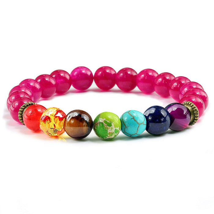 Wholesale Colored Crystal Natural Stone Beaded Bracelet JDC-BT-JiuJ016 Bracelet 九江 red bao Wholesale Jewelry JoyasDeChina Joyas De China