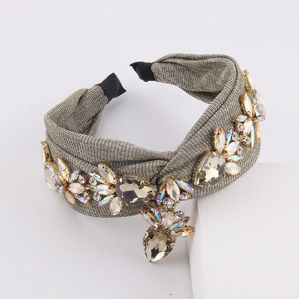 Bulk Jewelry Wholesale colored metal smooth silk bright cloth with diamond gem hairband JDC-HD-JB015 Wholesale factory from China YIWU China