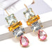 Wholesale Colored Rhinestone Metal Earrings JDC-ES-SK038 Earrings 深刻 Color Wholesale Jewelry JoyasDeChina Joyas De China