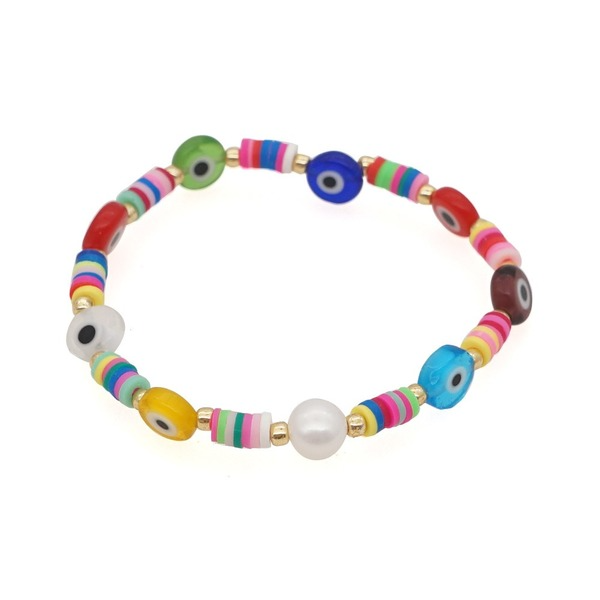 Bulk Jewelry Wholesale Colored Soft Pottery Eye Beads Pearl Bracelet JDC-gbh357 Wholesale factory from China YIWU China