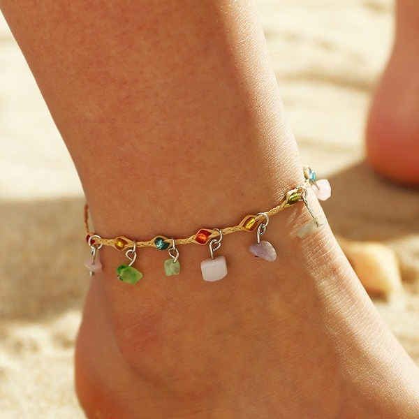 Bulk Jewelry Wholesale colorful alloy starfish shell anklet   JDC-AS-e050 Wholesale factory from China YIWU China