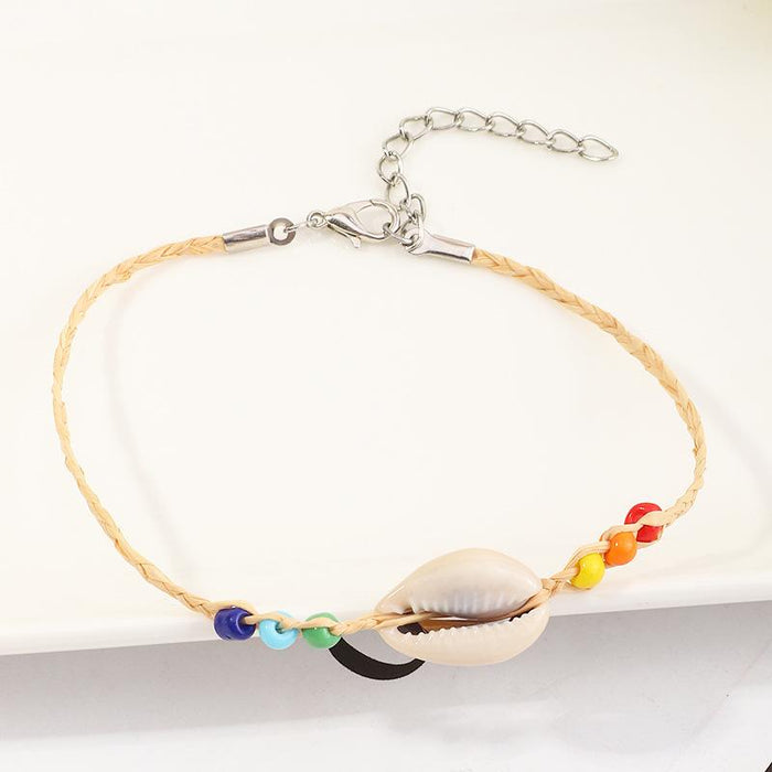 Bulk Jewelry Wholesale colorful alloy starfish shell anklet   JDC-AS-e050 Wholesale factory from China YIWU China