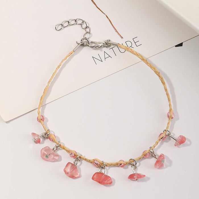 Bulk Jewelry Wholesale colorful alloy starfish shell anklet   JDC-AS-e050 Wholesale factory from China YIWU China