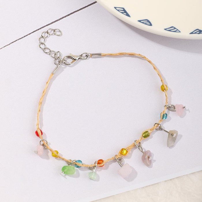 Bulk Jewelry Wholesale colorful alloy starfish shell anklet   JDC-AS-e050 Wholesale factory from China YIWU China