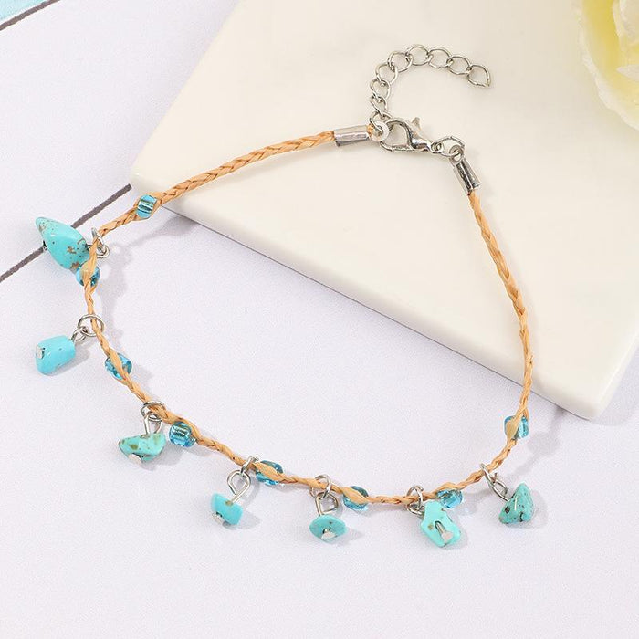 Bulk Jewelry Wholesale colorful alloy starfish shell anklet   JDC-AS-e050 Wholesale factory from China YIWU China