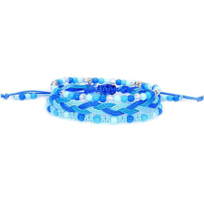 Wholesale colorful bead bracelet waterproof wax thread braided bracelet three-piece set JDC-BT-Yiye010 Bracelet 益烨 1 Wholesale Jewelry JoyasDeChina Joyas De China