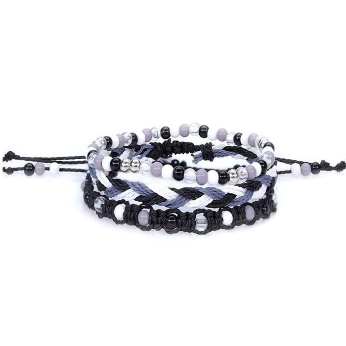 Wholesale colorful bead bracelet waterproof wax thread braided bracelet three-piece set JDC-BT-Yiye010 Bracelet 益烨 Wholesale Jewelry JoyasDeChina Joyas De China