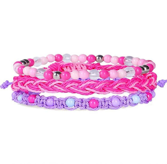 Wholesale colorful bead bracelet waterproof wax thread braided bracelet three-piece set JDC-BT-Yiye010 Bracelet 益烨 5 Wholesale Jewelry JoyasDeChina Joyas De China