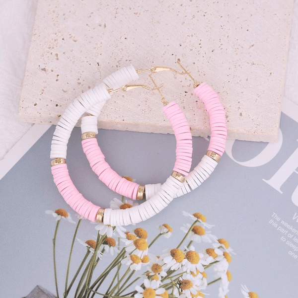 Wholesale colorful boho terracotta earrings JDC-ES-Bingm014 Earrings 冰萌 Wholesale Jewelry JoyasDeChina Joyas De China