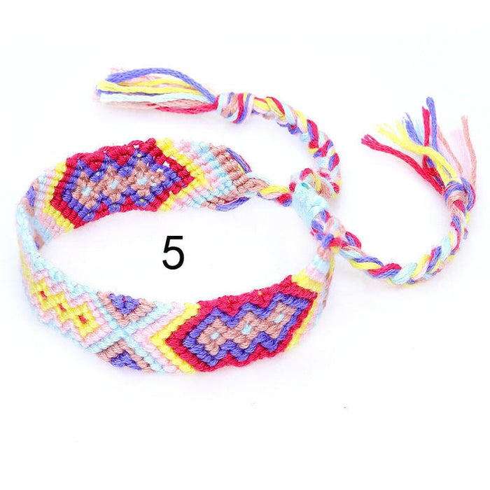Wholesale Colorful Cotton Thread Friendship Hand Woven Bracelet JDC-BT-Yiye004 Bracelet 益烨 5 Wholesale Jewelry JoyasDeChina Joyas De China