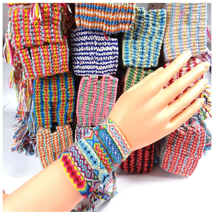 Wholesale Colorful Cotton Thread Friendship Hand Woven Bracelet JDC-BT-Yiye004 Bracelet 益烨 Wholesale Jewelry JoyasDeChina Joyas De China