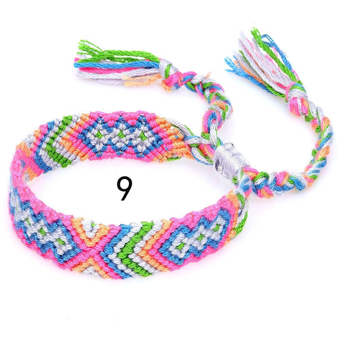 Wholesale Colorful Cotton Thread Friendship Hand Woven Bracelet JDC-BT-Yiye004 Bracelet 益烨 Wholesale Jewelry JoyasDeChina Joyas De China