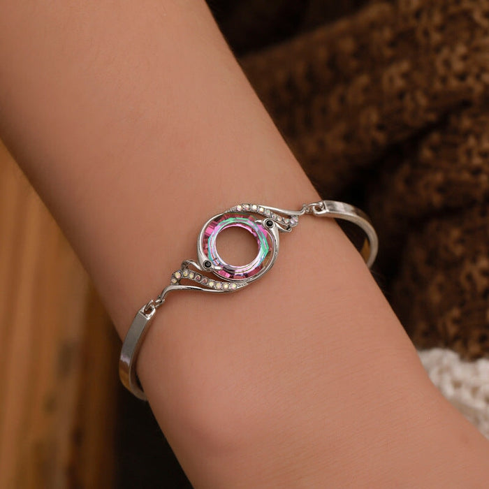 Wholesale colorful crystal rhinestone copper bracelet JDC-BT-A023 Bracelet 妙雅 Wholesale Jewelry JoyasDeChina Joyas De China