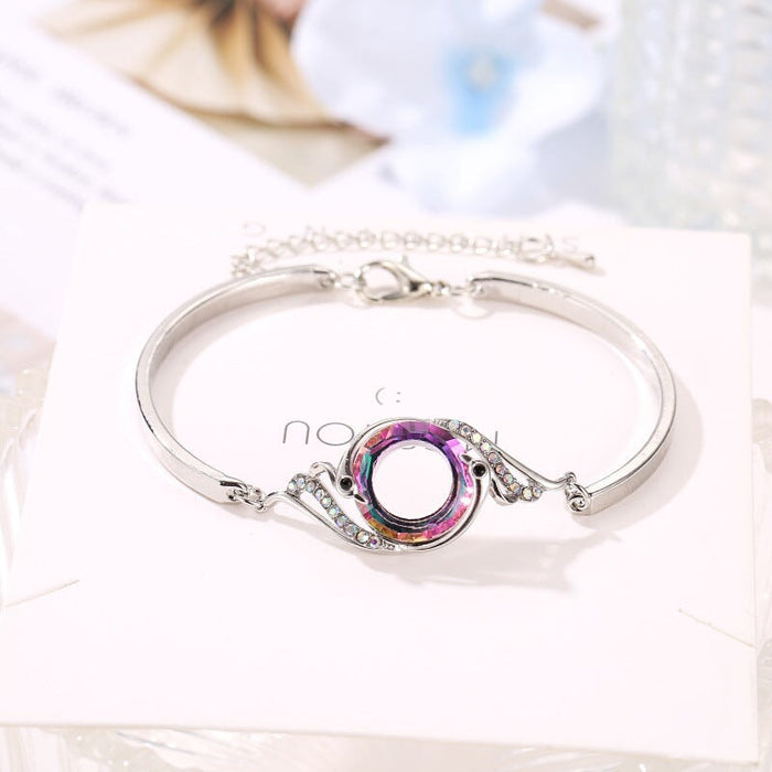Wholesale colorful crystal rhinestone copper bracelet JDC-BT-A023 Bracelet 妙雅 Wholesale Jewelry JoyasDeChina Joyas De China