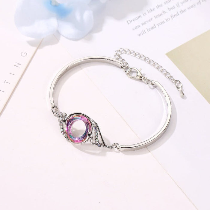 Wholesale colorful crystal rhinestone copper bracelet JDC-BT-A023 Bracelet 妙雅 Wholesale Jewelry JoyasDeChina Joyas De China