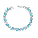 Wholesale colorful crystal willow leaf copper zircon bracelet MOQ≥2 JDC-BT-Kas003 Bracelet 卡诗 Blue diamond 17MOQ2 Wholesale Jewelry JoyasDeChina Joyas De China