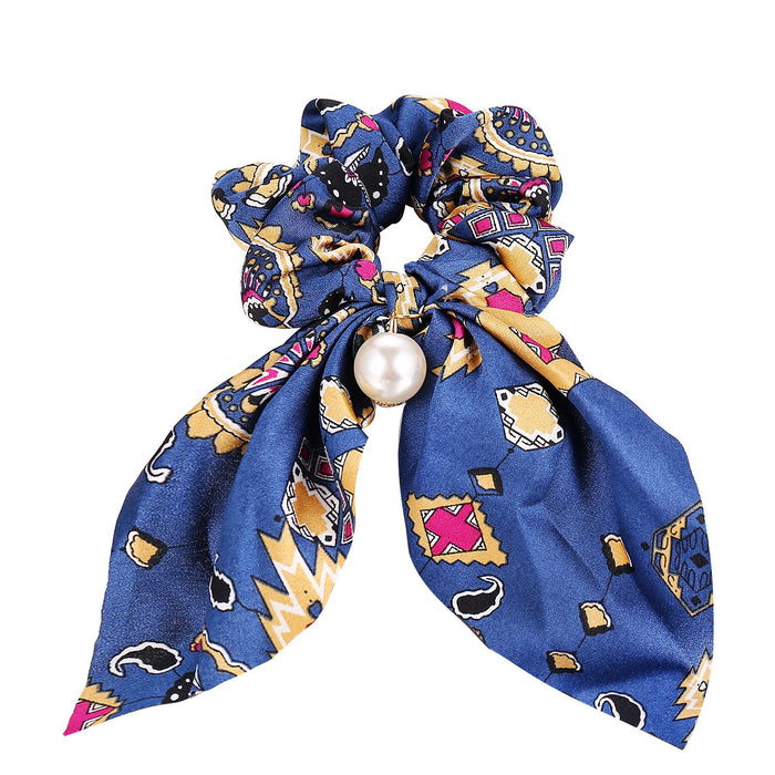 Bulk Jewelry Wholesale colorful fabric pearl pendant women's hair with knotted bow hair rope  JDC-HS-F310 Wholesale factory from China YIWU China