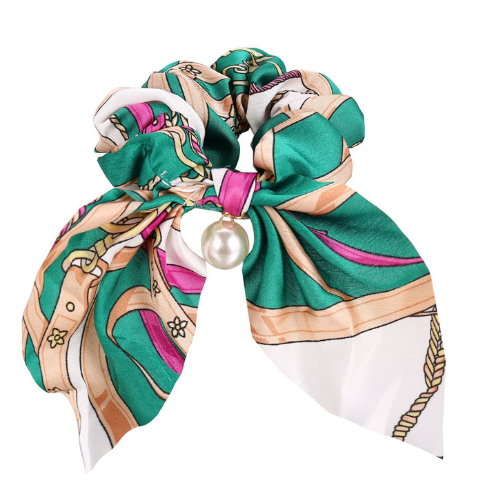 Bulk Jewelry Wholesale colorful fabric pearl pendant women's hair with knotted bow hair rope  JDC-HS-F310 Wholesale factory from China YIWU China