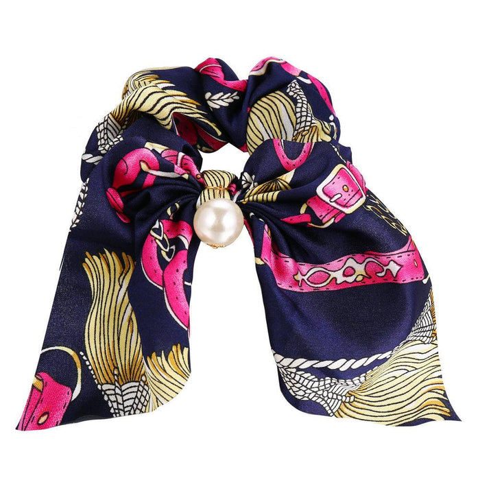 Bulk Jewelry Wholesale colorful fabric pearl pendant women's hair with knotted bow hair rope  JDC-HS-F310 Wholesale factory from China YIWU China