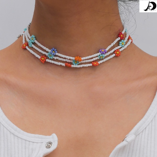 Bulk Jewelry Wholesale colorful pearl flower necklace JDC-NE-KunJ057 Wholesale factory from China YIWU China