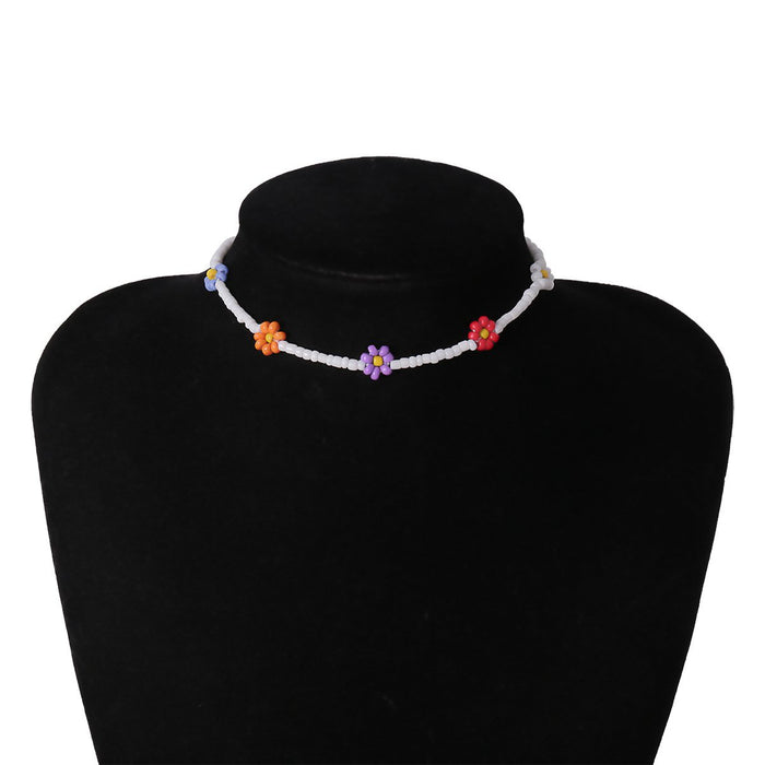 Bulk Jewelry Wholesale colorful pearl flower necklace JDC-NE-KunJ057 Wholesale factory from China YIWU China