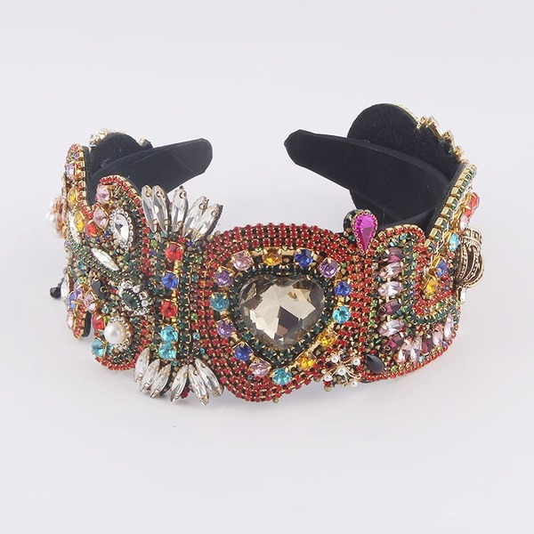 Bulk Jewelry Wholesale colorful rhinestones full of diamond tassel gems love hairband JDC-HD-JB010 Wholesale factory from China YIWU China