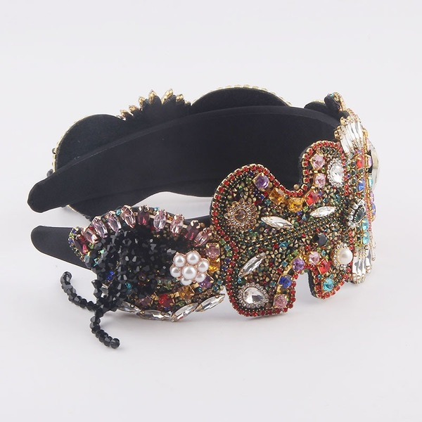 Bulk Jewelry Wholesale colorful rhinestones full of diamond tassel gems love hairband JDC-HD-JB010 Wholesale factory from China YIWU China