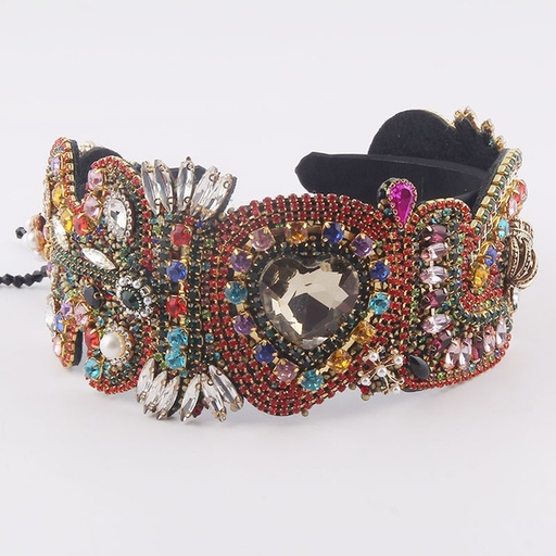 Bulk Jewelry Wholesale colorful rhinestones full of diamond tassel gems love hairband JDC-HD-JB010 Wholesale factory from China YIWU China