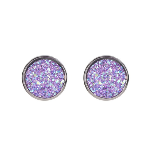 Wholesale colorful stainless steel baby stainless steel earrings JDC-ES-D382 earrings JoyasDeChina 01 Purple 3569 Wholesale Jewelry JoyasDeChina Joyas De China