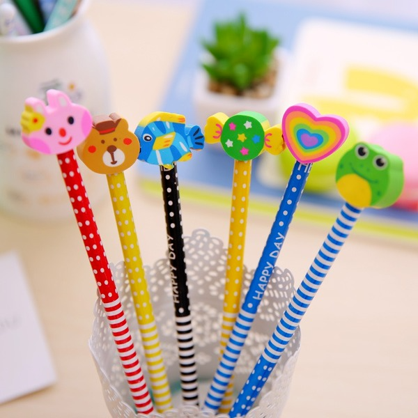 Bulk Jewelry Wholesale colorful wooden HB pencil with eraser for children JDC-PE-XF005 Wholesale factory from China YIWU China