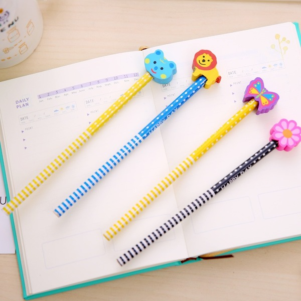 Bulk Jewelry Wholesale colorful wooden HB pencil with eraser for children JDC-PE-XF005 Wholesale factory from China YIWU China