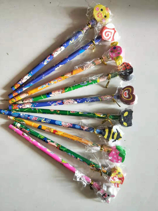 Bulk Jewelry Wholesale colorful wooden HB pencil with eraser for children JDC-PE-XF005 Wholesale factory from China YIWU China