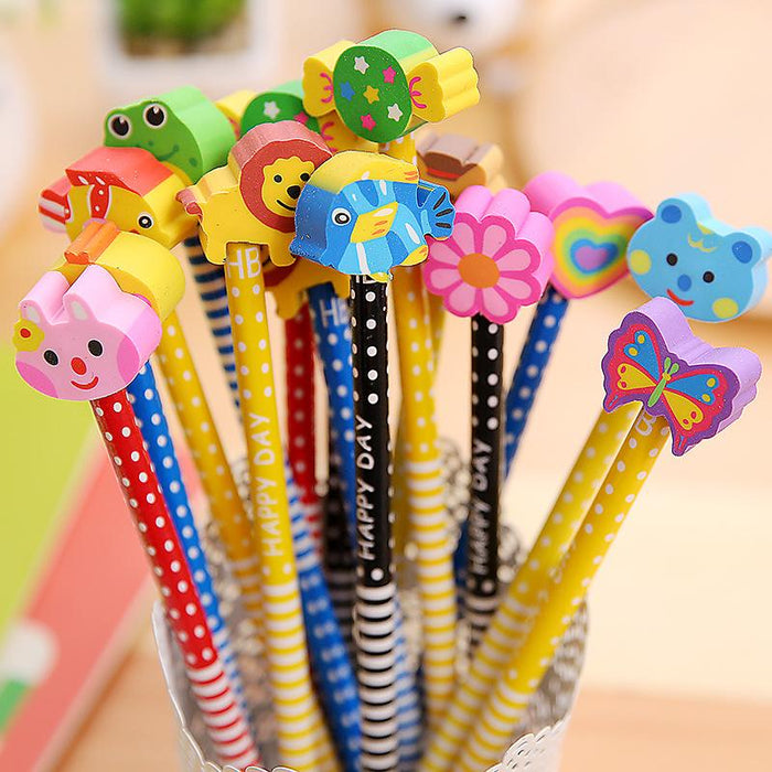 Bulk Jewelry Wholesale colorful wooden HB pencil with eraser for children JDC-PE-XF005 Wholesale factory from China YIWU China