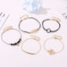 Wholesale Compass Totem Rhinestone Heart Beaded Alloy Bracelet JDC-BT-A030 Bracelet 妙雅 Wholesale Jewelry JoyasDeChina Joyas De China