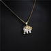 Bulk Jewelry Wholesale copper black and white oil dripping Elephant Necklaces JDC-NE-ag011 Wholesale factory from China YIWU China