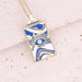 Wholesale Copper Drop Oil Eye Necklace Mary's Square Pendant Necklace JDC-NE-Bingm011 necklaces 冰萌 2# Wholesale Jewelry JoyasDeChina Joyas De China