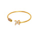 Wholesale Copper Gold Plated Rhinestone Four-Leaf Clover Bracelet JDC-BT-ZiR004 Bracelet 孜瑞 white Wholesale Jewelry JoyasDeChina Joyas De China