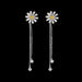 Wholesale Copper Inlaid Zircon Daisy Earrings JDC-ES-XuF112 Earrings 旭帆 Wholesale Jewelry JoyasDeChina Joyas De China